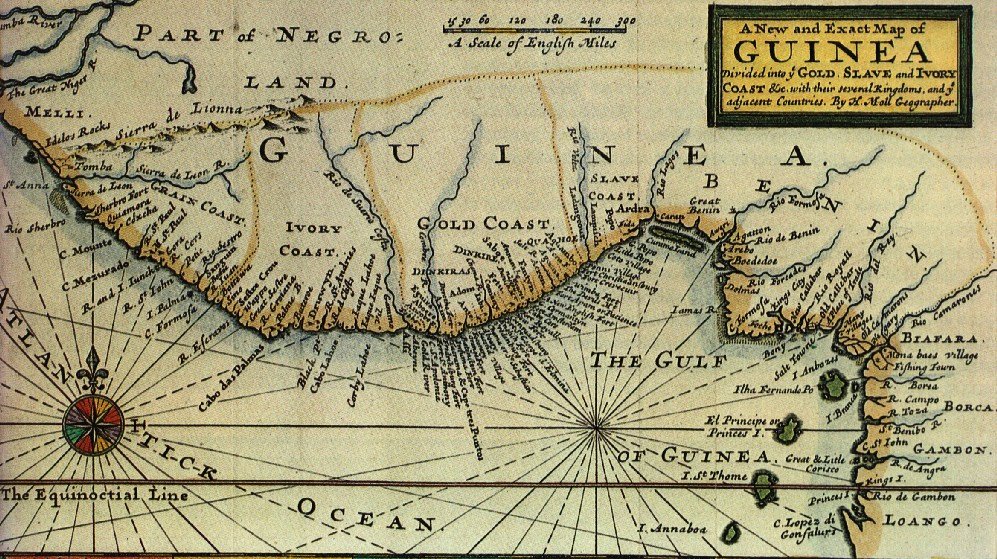 Guinea map 1725 (c) pirateshold.buccaneersoft gemeinfrei