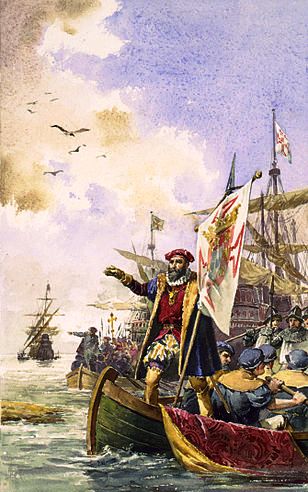 Vasco da Gama auf seiner Erkundungsfahrt nach Afrika (c) LibraryofCongress