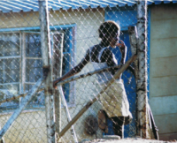 In einem Slum in einer s&uuml;dafrikanischen Stadt