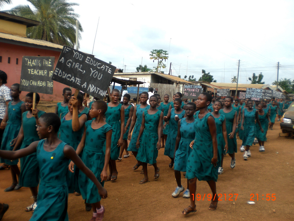 Frauendemo in Ghana 