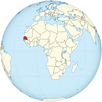 Senegal auf dem Globus (c) wikicommons