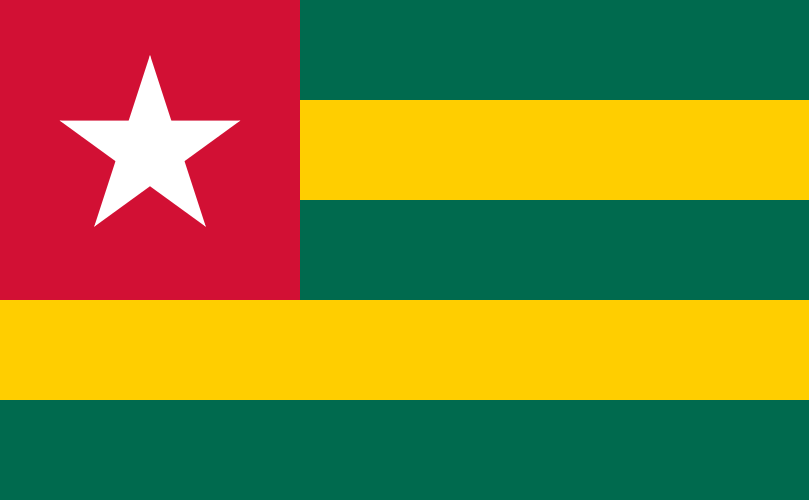 Flagge von Togo (c) wikimedia commons