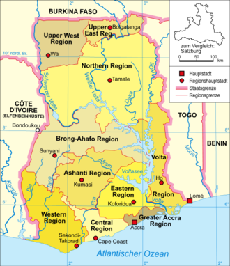 Karte von Ghana (c) wikicommons