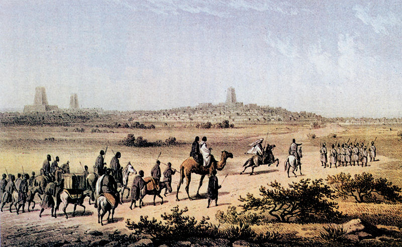 Einzug in Timbuktu in Mali, Gemälde (c) wikicommons