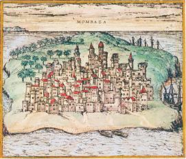 Das mittelalterliche Mombasa (c) Braun and Hogenberg