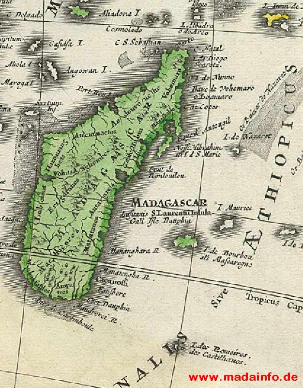Alte Karte von Madagaskar (c) madainfo