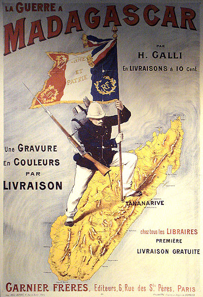 Der Krieg in Madagaskar - Zeichnung von Louis charles Bombled (c) wikimedia(