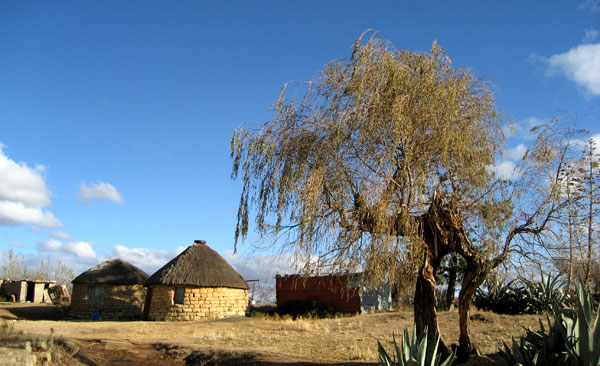 Ein Dorf in Lesotho
