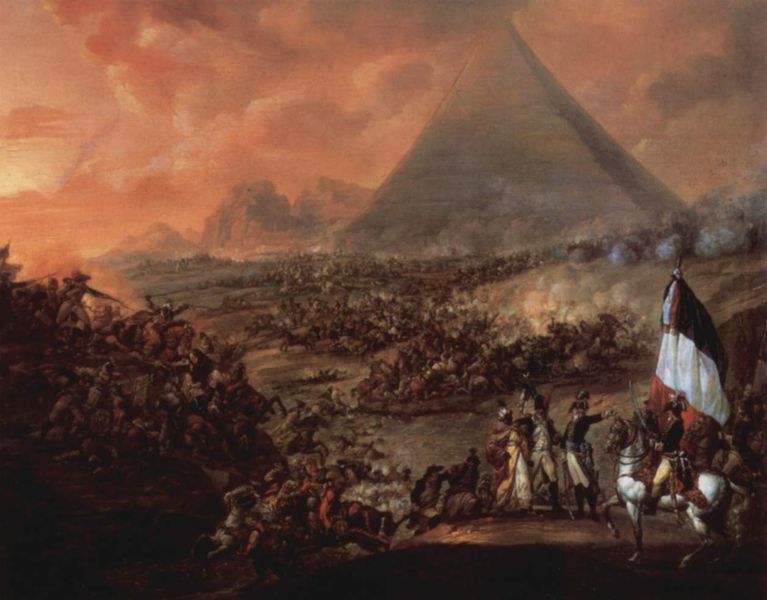 Napoleon und die Pyramidenschlacht, Gemälde von Francois-Louis-Joseph Watteau (c) wikicommons 