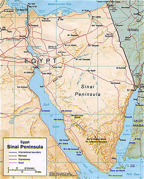 Karte Sinai (c) CIA